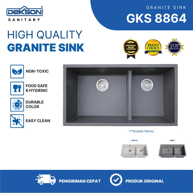 Kitchen Sink Granit Dekkson Sink Dapur Dekson Anti Gores & Tahan Panas GKS 8864