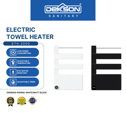 Electric Towel Heater DEKKSON - Smart Towel Dryer Rak Pengering Handuk Elektrik ETH 2000