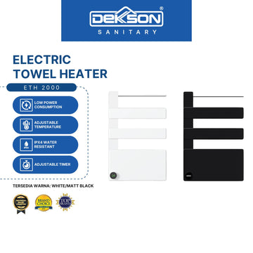 Electric Towel Heater DEKKSON - Smart Towel Dryer Rak Pengering Handuk Elektrik ETH 2000