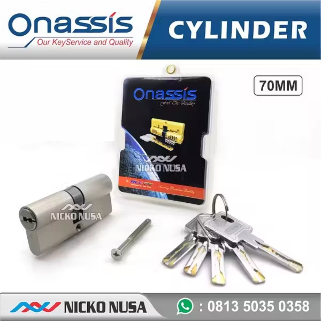 Silinder Kunci Pintu Onassis DCK CY/ONS 70MM ATMOSTECH Double Cylinder Computer Key