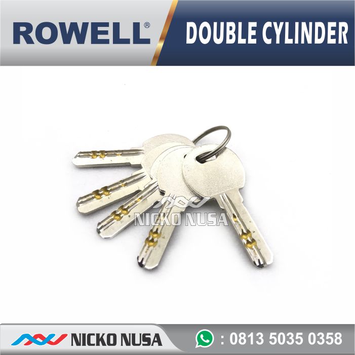 Double Cylinder Komputer Key ROWELL 60 MM PSS , Kunci Pintu, Cylinder Pintu - Gambar 4