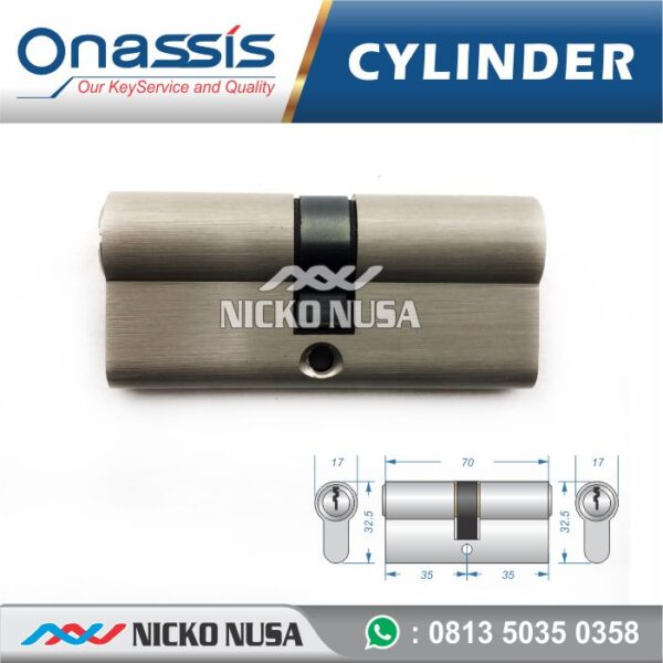 Silinder Kunci Pintu Onassis DCK CY/ONS 70MM ATMOSTECH Double Cylinder Computer Key - Gambar 3