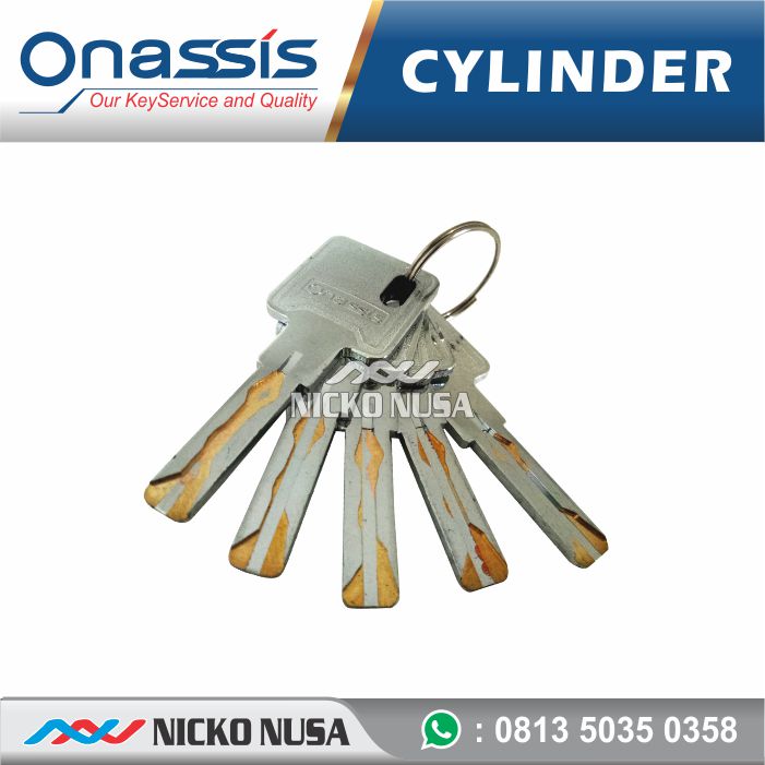 Silinder Kunci Pintu Onassis DCK CY/ONS 70MM ATMOSTECH Double Cylinder Computer Key - Gambar 2