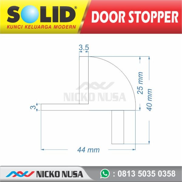 Door Stop / Penahan Pintu Solid DS SLD 014 TP GP - Gambar 2