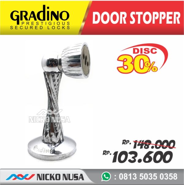 DOOR STOPER MAGNET GRADINO STP 915 CHR Penahan Pintu, Stoper Pintu, Penahan Pintu rumah