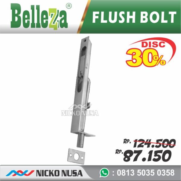 Flush Bolt Bellezza PGS HZ 18" SS Grendel Tanam Slot Tanam