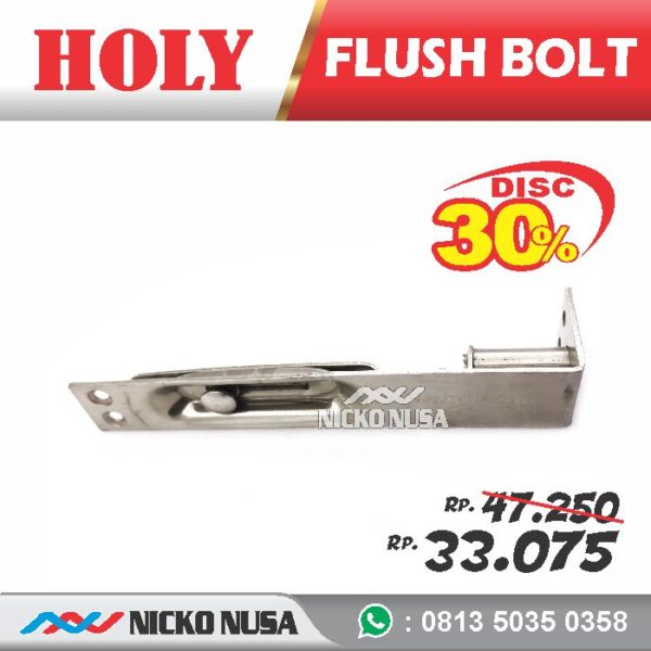 Flush Bolt HOLY SS 6"/10" Grendel Tanam Slot Tanam - Gambar 2