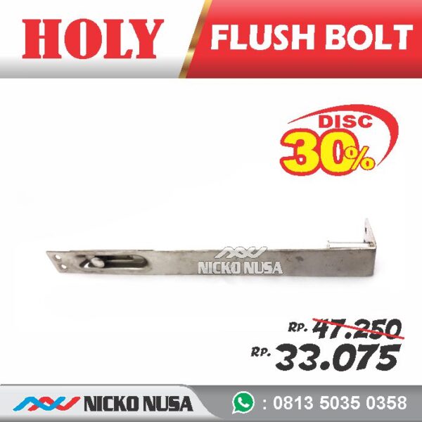 Flush Bolt HOLY SS 6"/10" Grendel Tanam Slot Tanam - Gambar 3