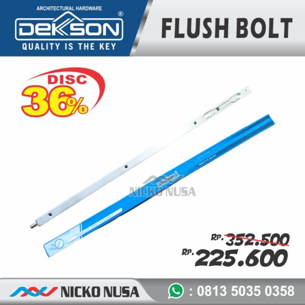 Flush Bolt Dekkson Dekson FB 040 40" Inch 100 cm Grendel Tanam Slot Pintu Kayu - Gambar 2