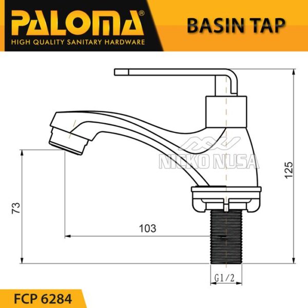 PALOMA FCP 6284 Keran Wastafel Sink Cuci Tangan Basin Meja Kran Air