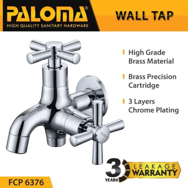 KRAN PALOMA FCP 6376 JUPITER 1/2" TWO WAY TAP 6376 CHROME - Gambar 2