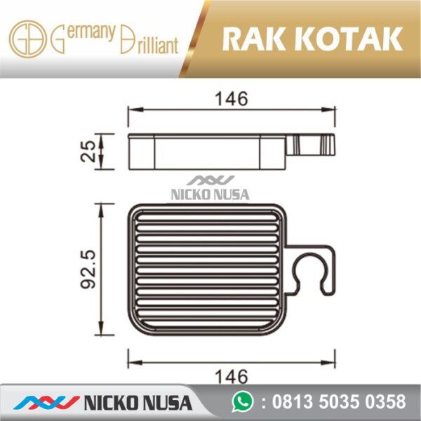 Rak Kotak / Tempat Sabun Batang GBN7SW SOAP DISH HOLDER WHITE - Gambar 2