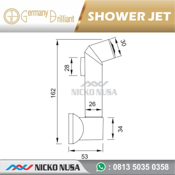 Toilet Shower GERMANY BRILLIANT GBS1B / GBS1BLACK Jet Washer Jetshower - Gambar 2