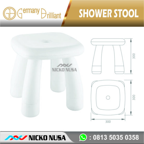 GBSEAT-W SHOWER STOOL /Dingklik GERMANY BRILLIANT WHITE