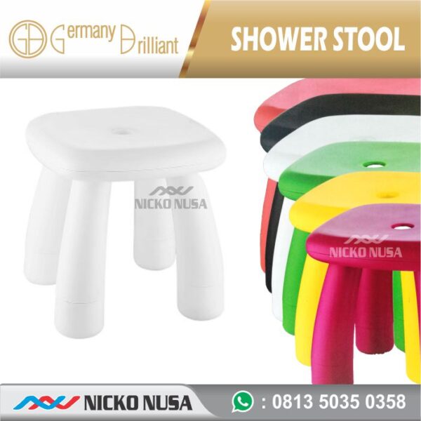 GBSEAT-W SHOWER STOOL /Dingklik GERMANY BRILLIANT WHITE - Gambar 2