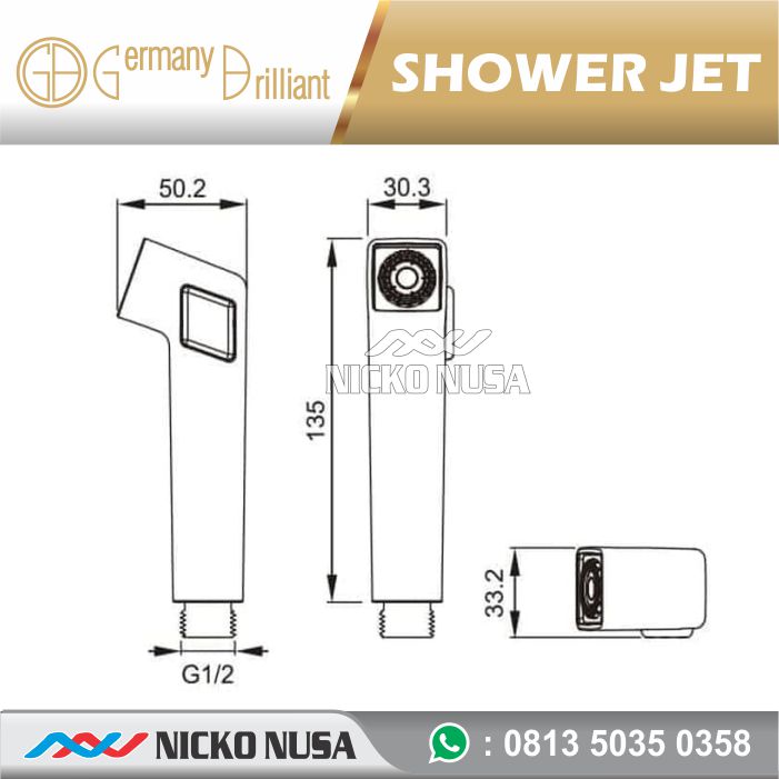 GBSN7C jet sower/semprotan toilet ORIGINAL GERMANY BRILLIANT NEW - Gambar 2