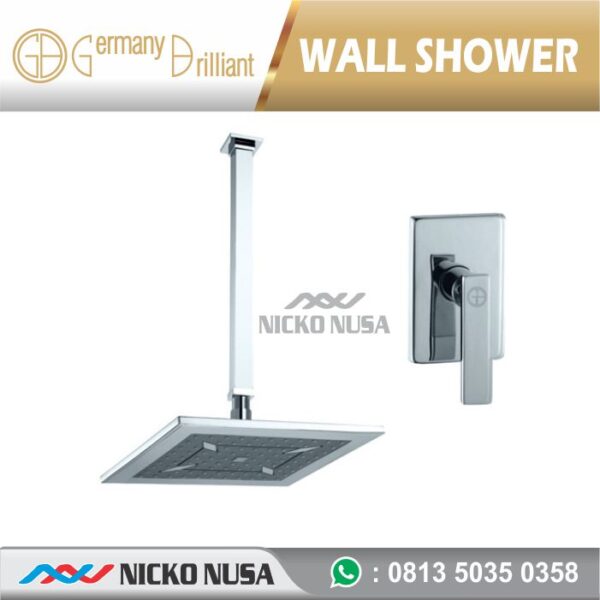 Wall Shower Set (COLD) / Shower Tembok Germany Brilliant GBV2125A - Gambar 2