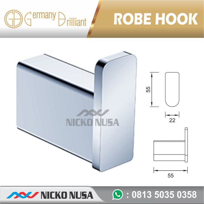 Gantungan Baju Germany Brilliant GBY8-A1 ROBE HOOK 8-A1 Series Baru