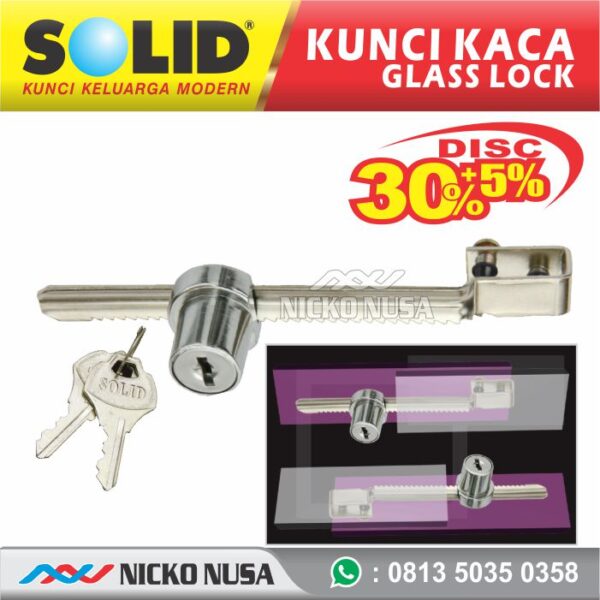 Kunci Kaca / Glass Lock 702 GL SLD 702 CHROME