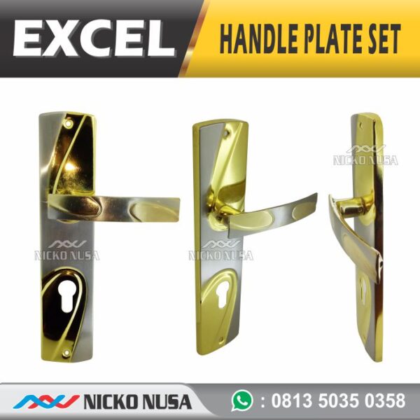 Handle Plate Set EXCEL BP05 (Handle Plate+Body+Cylinder) SN/GP - Gambar 2