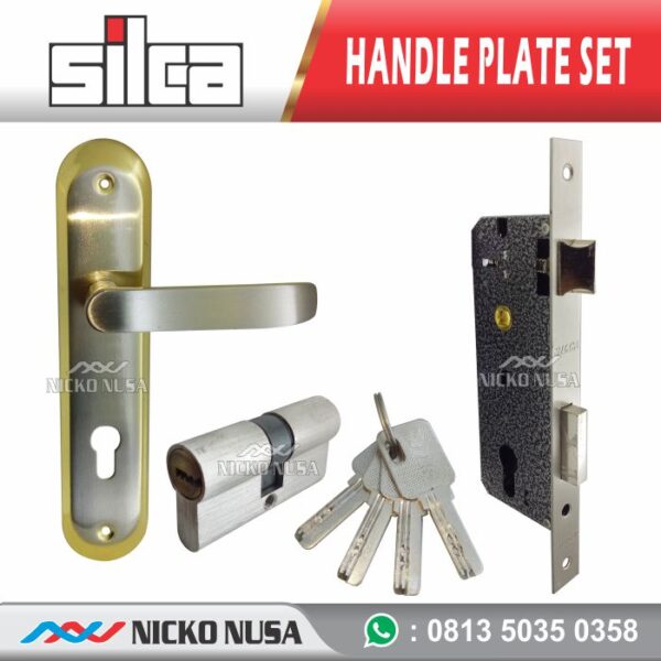 Handle Plate Set STK SILCA ST-L307 A126 (Handle Plate+Body+Cylinder) SN/GP