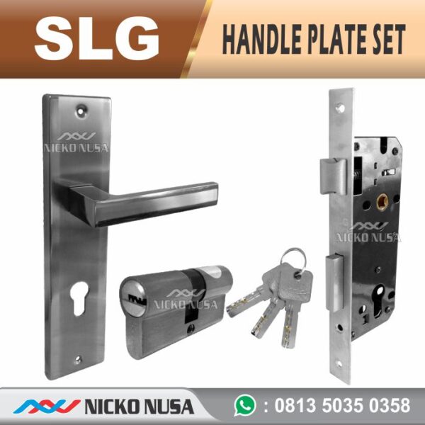 Handle Plate Set SLG 110-2 + BD SS (Handle Plate+Body+Cylinder)