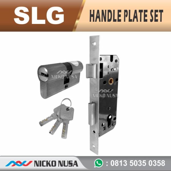 Handle Plate Set SLG 110-2 + BD SS (Handle Plate+Body+Cylinder) - Gambar 2