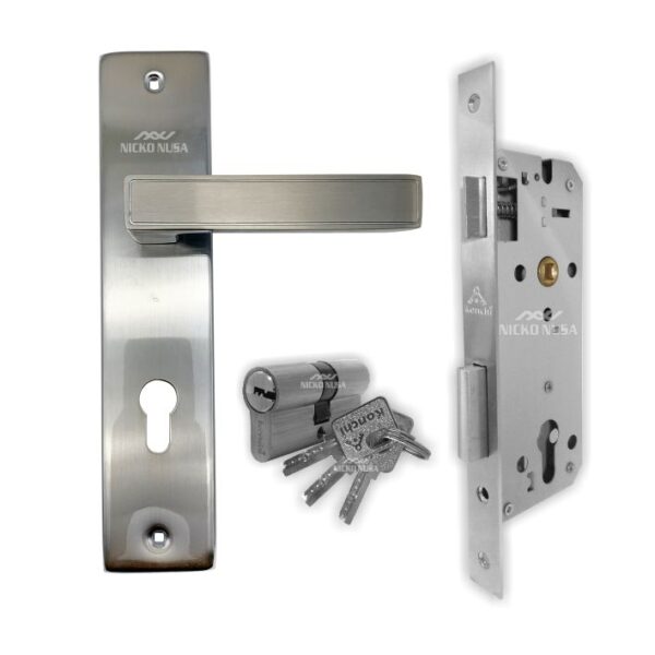 Handle Plate Set KONCHI K138502B SN+CP (Handle Plate+Body+Cylinder)