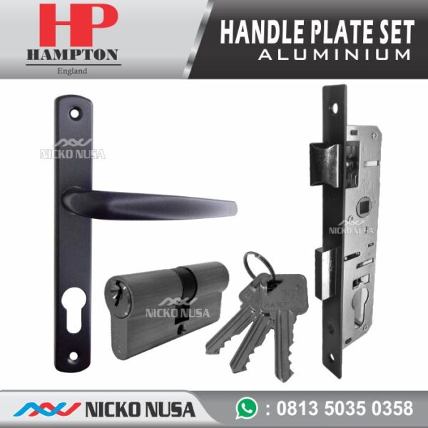 Handle Plate Set Aluminium Hampton 2170 SET (Handle+Body+Cylinder) BLACK