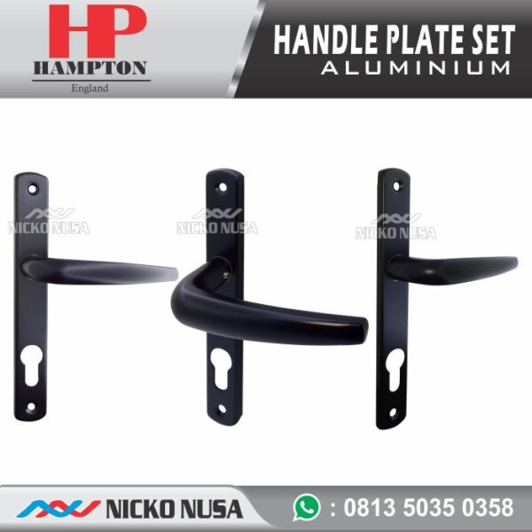 Handle Plate Set Aluminium Hampton 2170 SET (Handle+Body+Cylinder) BLACK - Gambar 2
