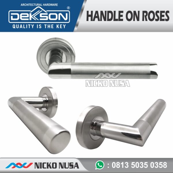 Handle Pintu Dekson/Dekkson LHTR 0019 SSS Lever Handle Tube Roses - Gambar 2