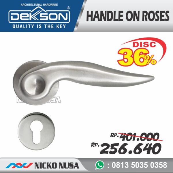Lever Handle Tube Roses / Handle on Roses Pintu Dekkson LHTR 00853 SSS / Handle Pintu Pisah
