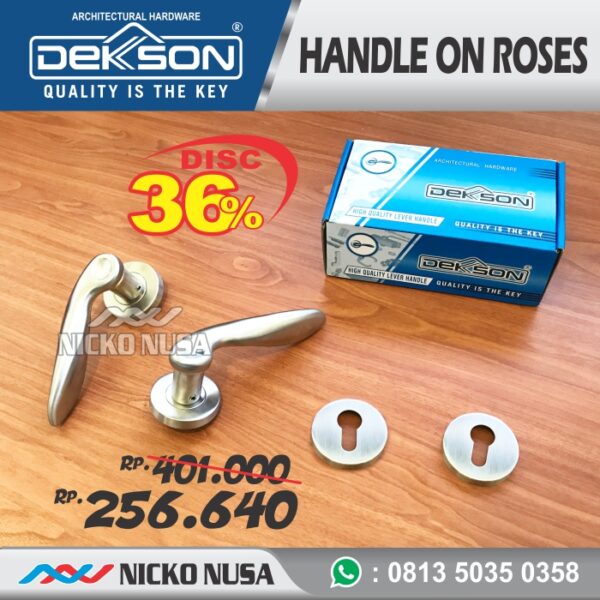 Lever Handle Tube Roses / Handle on Roses Pintu Dekkson LHTR 00853 SSS / Handle Pintu Pisah - Gambar 2