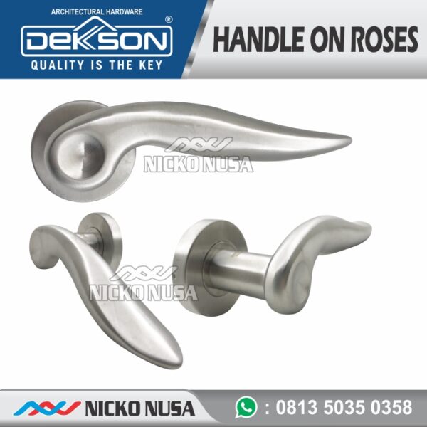 Lever Handle Tube Roses / Handle on Roses Pintu Dekkson LHTR 00853 SSS / Handle Pintu Pisah - Gambar 3