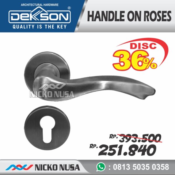 Lever Handle Tube Roses / Handle on Roses Pintu Dekkson LHTR 0826 SS / Handle Pintu Pisah