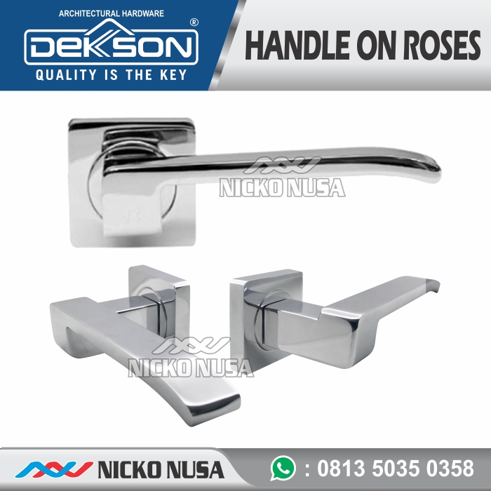 Handel Pintu Dekkson LHR 9991 CP , Lever Handle Pintu Kayu, Kunci Pisah - Gambar 3