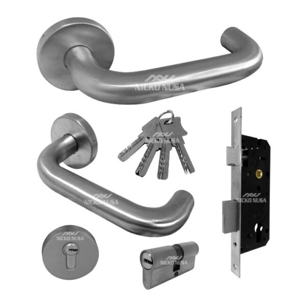 Handle Roses Set ORCHAD W1 SS (Handle Roses+Body+Cylinder)