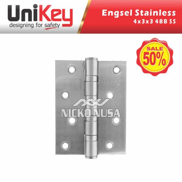 Engsel Unikey UK 113 4X3X3MM 4BB SSS Engsel Pintu / Jendela