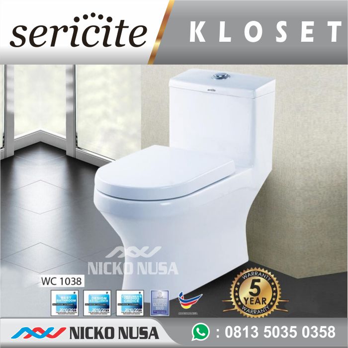 Closet sericite type : WC 1038 one piece dual flush 3/6 liter