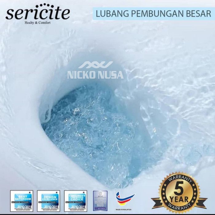 Closet sericite type : WC 1038 one piece dual flush 3/6 liter - Gambar 4