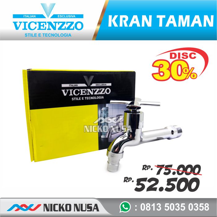 Kran Taman VICENZZO VZ 9355-L W Keran Taman Keran Selang Air - Gambar 2