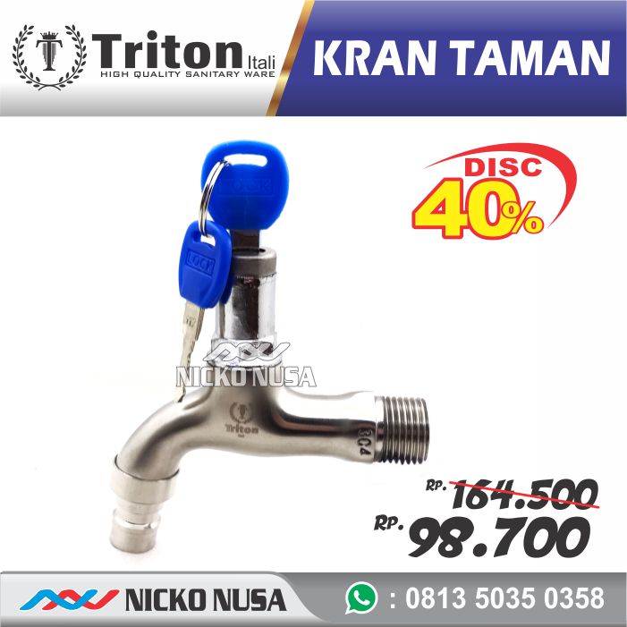 Kran Taman TRITON FT88109S GVN Keran Taman Kunci Keran Selang Air