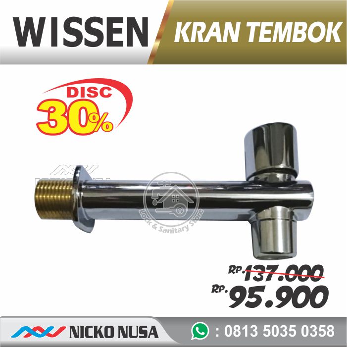 KRAN TEMBOK WISSEN 203 OVAL Keran Tembok Dinding Keran Bak Mandi