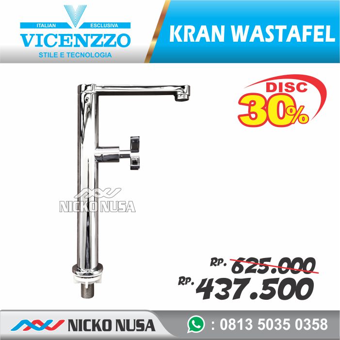 Kran Wastafel VICENZZO VZ TINGGI 28J021 Keran Cuci Tangan Meja Keran Wastafel Sink