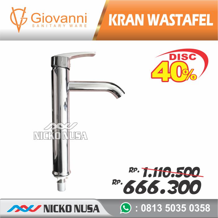 Kran Wastafel GIOVANNI GV2810-C 30CM GVN Keran Cuci Tangan Meja Keran Wastafel Sink