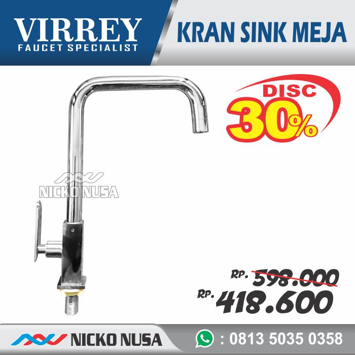 Kran Sink Meja VIRREY JR VRY 28E027 Kran Cuci Piring Meja Kran Air Dingin