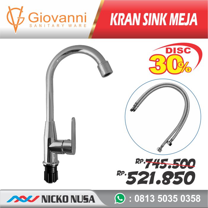 Kran sink meja mixer GIOVANNI GV5977 CH kran cuci piring BCP meja