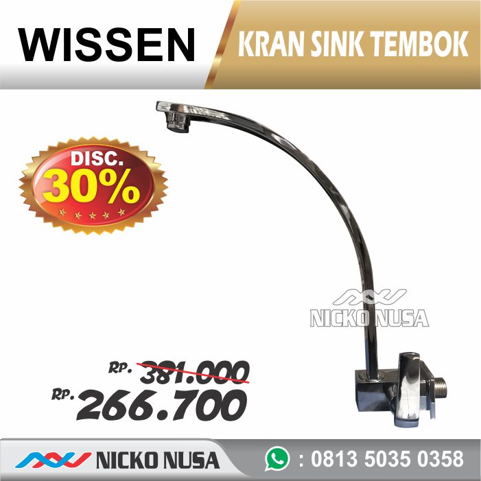 Keran Sink Tembok WISSEN WSN 402 Kran Sink Cuci Piring Dapur Kran Air Dingin