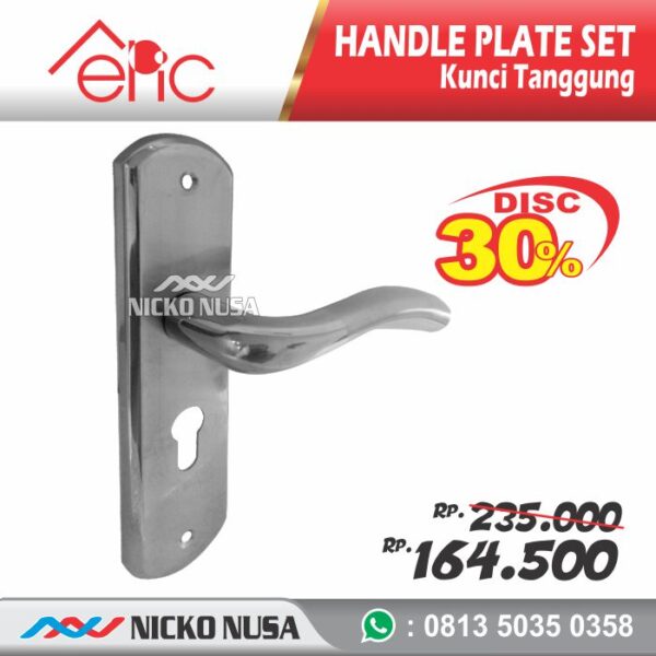 Handle Plate Pendek Set KT EPIC 906 SS (Handle Plate+Body+Cylinder) - Gambar 2