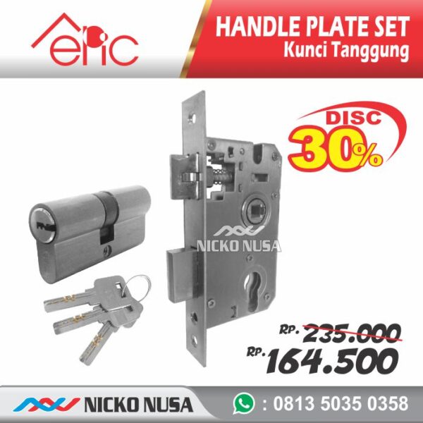 Handle Plate Pendek Set KT EPIC 906 SS (Handle Plate+Body+Cylinder) - Gambar 3